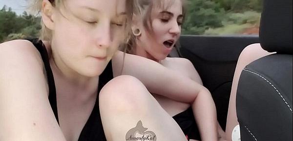  Public Girl Girl Masturbation Race on the Open Road with Failed Orgasm - Ft. LaceyKaye